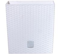 Portavaso Prosperplast effetto rattan 33x33x33 cm bianco Bianco