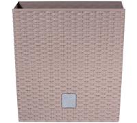 Portavaso Prosperplast effetto rattan 33x33x33 cm moka Moca