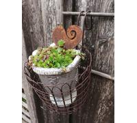 Portavaso Valmont da appendere cesto per piante in metallo gancio per recinzi...