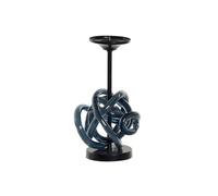 PORTAVELA CRISTAL METAL 13X13X25 BOLA AZUL