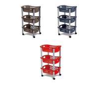 Portaverdure Portafrutta da cucina in plastica otello 3 piani 40 x 30 x 70 cm