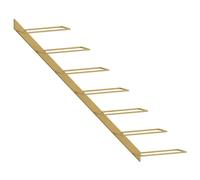 Portavini da Parete per 7 Bottiglie Metallo Oro 88x8x72 cm | Design moderno, superficie liscia, montaggio incluso, lunghezza totale 100 cm, per cucina dispensa bar