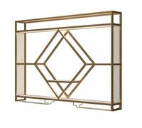 Portavino montato a parete con luci LED, moderno portabicchieri in metallo appeso per bicchieri di vino, mensola espositiva per bottiglie di liquore, portaoggetti multifunzionali per cucina,