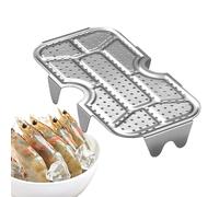 Portavivande da campeggio - Griglia per bollire utensili culinari, vassoio in acciaio per cuocere a vapore per esterni, griglia per il pranzo, contenitore per il pranzo in alluminio per picnic