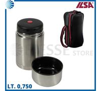 Portavivande porta vivande termico acciaio porta pranzo on custodia lt.0,750