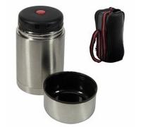 ILSA Portavivande termico in acciaio inox 18/10 e ABS con custodia L 0,5 - argento acciaio inox 11040500IVV