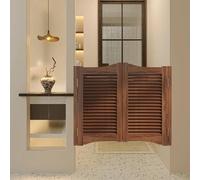 Porte a battente commerciali in legno massello per bar e bar TwoWay con cerniere in metallo aperte a 180°, ideali per cucina, corridoio, pub, camera da letto, bagno (marrone, 94 x 100 cm)