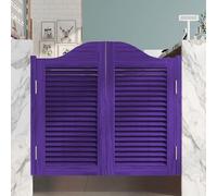 Porte a Battente,Doppia Porta Oscillanti Vintage,Porte del Caffè in legno,Porte divisorie for D'ingresso/Bancone bar/Scale/Cucina,con Cerniere in metallo,Altezza: 90/100cm(Viola,W100xH100cm)