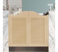 Porte a Battente,Doppia Porta Oscillanti Vintage,Porte del Caffè in legno,Porte divisorie for D'ingresso/Bancone bar/Scale/Cucina,con Cerniere in metallo,Altezza: 90/100cm(Legna,W100xH90cm)