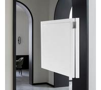 Porte a battente for bar, porte a battente con divisorio interno in legno for saloon con 3 cerniere for ingresso, cucina, negozio, pub, veranda(35.4x35.4in-White-2)
