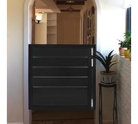 Porte a battente for bar, porte a battente con divisorio interno in legno for saloon con 3 cerniere for ingresso, cucina, negozio, pub, veranda(35.4 * 35.4in-Black)