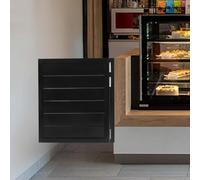 Porte a battente for bar, porte a battente con divisorio interno in legno for saloon con 3 cerniere for ingresso, cucina, negozio, pub, veranda(31.5x35.4in-Black)