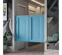 Porte a battente for bar, porte a battente for saloon in legno for interni con cerniere incluse e chiusura automatica, porte for bar for centri commerciali, cucine(Light Blue,W 43 x 39in)