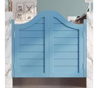 Porte a battente in legno blu rustico 3040 Cafe Dual Swing Door con cerniere e ferramenta, perfette per bancone bar, portico o fienile, 160 x 100 cm