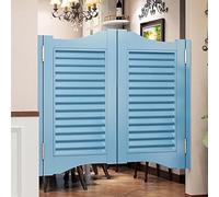 Porte a battente in legno fatte a mano con chiusura automatica, 85 cm, perfette per interni, cucina, bar, pub, ingresso e divisorio per salone, include cerniere