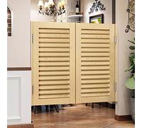 Porte a battente in legno massello, con chiusura automatica, stile occidentale, con cerniere incluse, 105 x 80 cm (larghezza x altezza), per ristoranti e caffè
