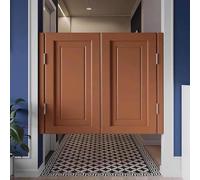 Porte a battente in legno massello for bar - Elegante divisorio a doppia anta for bar e ristoranti con cerniere in acciaio inossidabile(Brown,80x100cm)