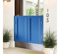 Porte a battente in legno massello for bar - Elegante mezza porta con cerniere a chiusura automatica for ingresso di cucina, bar e ristorante(Dark Blue,120x90cm)