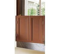 Porte a battente in legno massello for bar - Elegante mezza porta con cerniere a chiusura automatica for ingresso di cucina, bar e ristorante(Brown,90x90cm)