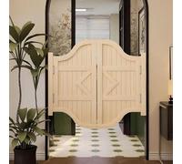 Porte a battente in legno massello, porte aperte a due vie per cucina e bagno, elegante divisorio per bar, design a cerniera resistente, elegante finitura in legno