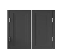 Porte a battente in legno nero, stile cowboy, a mezza vita, per cucina, ingresso, pub, bancone maggiordomo, decorazione rustica per interni