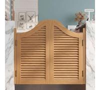 Porte a Battente Legno, Porta Saloon Doppia, Porta a Lamelle con Cerniere | Porta Oscillante da Caffè, Mezza Porta a Battente per Bar Corridoio Cucina Pub, Porta Divisoria(Naturali,W120 x H100cm)