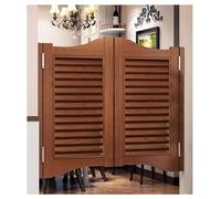 Porte a battente per bar, 111 x 91 cm, resistente, chiusura automatica, con cerniere a doppia azione, per ingresso pub, colore marrone, perfette per ristoranti e caffè