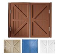 Porte A Battente per Bar 80/90/10/110cm Porta A Oscillanti per Interni Doppia Azione in Legno con Cerniere E Ferramenta, per Corridoio Cucina Bar Ingresso(Marrone,W110*H90cm)