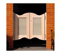 Porte a battente per bar, Porta a battente in legno stile saloon, altezza 90 cm, chiusura automatica, confezione da 2, naturale, diverse misure(W80xH90cm(31 1/2"x35 3/8"))