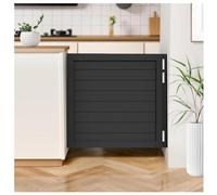 Porte a Battente per Bar, Porta a oscillanti per Interni in Legno massello, caffè Bar Saloon Door, Porta Singola, A Mezza Vita con Chiusura AutomaticaWhite,Nero,100x90cm（39.4x35.4）