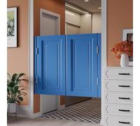 Porte A Battente Per Caffè Porta Divisoria in Legno, Porte Oscillanti Interne, Porta da Saloon Occidentale, Caffe Bar Entrata Cucina Ristorante Decorazione Divisoria Interna(Dark Blue,H100cm x W81cm)
