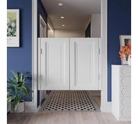 Porte A Battente Per Caffè Porta Divisoria in Legno, Porte Oscillanti Interne, Porta da Saloon Occidentale, Caffe Bar Entrata Cucina Ristorante Decorazione Divisoria Interna(Bianco,H90cm x W160cm)