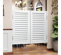 Porte a battente per interni in legno massello, per bar, bancone bar, chiusura automatica, mezza vita, con cerniere a doppia azione in acciaio inox, perfette per bar e cucina (larghezza 90 x altezza