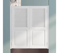 Porte a battente per saloon in legno massello, larghezza 78,7-139,7 cm, chiusura automatica, 1 paio, colore bianco, perfette per ristoranti e uso domestico (larghezza 100 x altezza 90 cm)