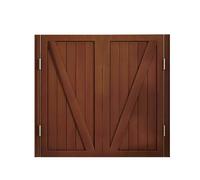 Porte a battente per saloon in legno massello, spessore 3,3 cm, chiusura automatica, apertura bidirezionale, apertura 69-150 cm, perfetta per bar, divisorio cucina, finitura marrone, larghezza 96,5 cm