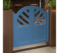 Porte a battente per saloon rustiche occidentali da 100,1 cm, in legno massello, chiusura automatica, per un facile ingresso sul bancone, hardware durevole, divisorio blu L80 x H100 cm, installazione