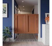 Porte a battente personalizzabili con cerniere in acciaio inossidabile, porta a battente per interni in legno massello, porte del salone con chiusura automatica (N, 90 x 75 cm)