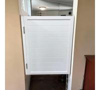 Porte a battente personalizzabili in bianco e nero per caffè, elegante porta a cerniera per cucina, corridoio, bagno, bar e ristorante (bianco, dimensioni: 100 x 90 cm (larghezza x altezza)