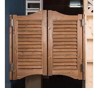 Porte a battente personalizzabili in stile retrò per saloon in legno massello, divisorio con chiusura automatica, cerniere in acciaio inox, perfette per bar, cucina e caffè (109,2 cm di larghezza x