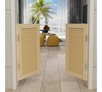 Porte a battente, Porta del salone del caffè con chiusura automatica in legno massello Porte a persiana con cerniere a gravità, Porta a mezza vita (Size : 140x90CM/55.1x35.4IN)