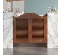 Porte A Battente, Porte da caffè, Porte A Battente Interne in Legno Massello, Porte da caffè per Saloni, Porte da Fienile A Battente con Chiusura Automatica,E,W95xH90cm(37.40x35.43in)