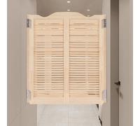 Porte a doppia battente per cucina e bar, porta interna in legno con ferramenta, 69,8 - 139,7 cm di larghezza x 89,9 cm di altezza, soluzione elegante per la divisione dell'ingresso del portico