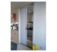 Porte a fisarmonica in alluminio Bi-fold Porta interna scorrevole impermeabile per cucina e sala da pranzo Divisorio da 34x80 pollici con chiave per soluzioni spaziali temporanee