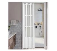 Porte a fisarmonica portatili per armadio, porta pieghevole in PVC bianco, include porta e accessori di montaggio, maniglia, chiavistello per interni, divisorio per privacy (larghezza x altezza), 173