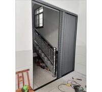 Porte a libro Personalizzabile Porta a scomparsa per interni/esterni, Porta pieghevole con serratura e binario, Divisorio scorrevole per camera da letto/lavanderia(34x80in(86x203cm))