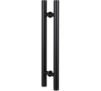 porte a mano, tetto a mano, Maniglia for porta scorrevole moderna in acciaio inossidabile Maniglia for barra push pull Maniglia for porta a tubo tondo a doppia faccia H for porta Galss Porta in legno