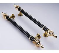 porte a mano, tetto a mano, Maniglie for porte a tirare for porte interne/porte in legno/porte in vetro, alluminio resistente, maniglia a doppia barra laterale con kit di montaggio(Black,150cm(59in))