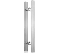 porte a mano, tetto a mano, Maniglie for Porte Maniglia for Porta In Vetro Tubo Quadrato In Acciaio Inossidabile Argento Barra A T Maniglia for Porta Doccia Porta Scorrevole Porta In Legno/80 * 60Cm(1