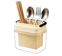 Porte-baguettes Avec Égouttoir - Porte-couverts Pour Le Plan De Travail De Cuisine Organisateur De Couteaux, Cuillères Et Fourchettes | Panier À Couverts Amovible Pour Le Rangement Et Le Séchage, Noir