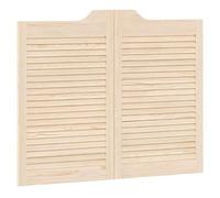 Porte basculanti in legno massello di pino 80 x 100 cm, design a lamelle | Accessori per porte per soggiorno e camera da letto | Durevole ed elegante